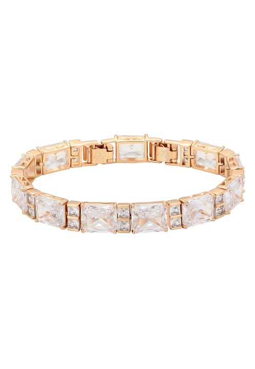 Bratara dama, Joella, aurie, marime unica, din cupru cu cristale