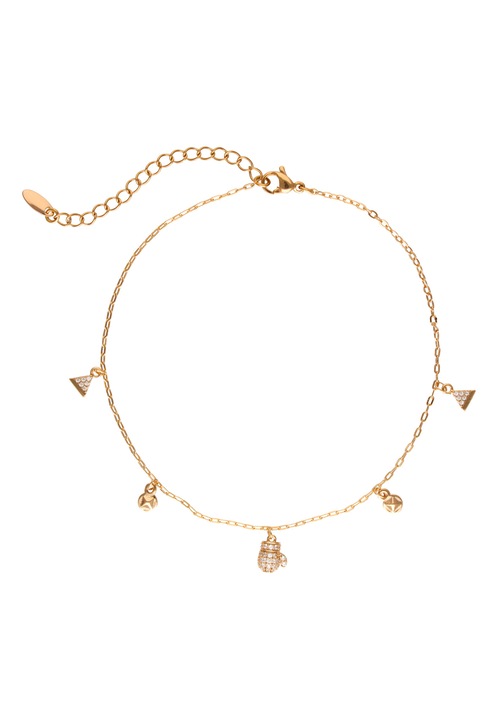 Bratara pe glezna dama, Joella, aurie, marime unica