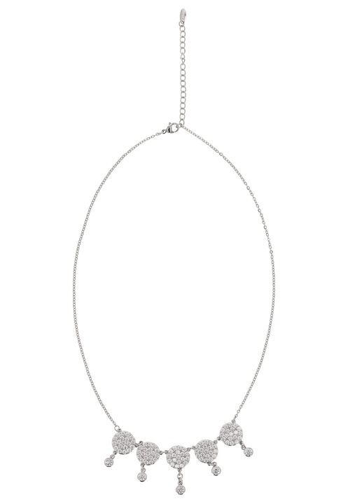 Colier dama Joella, argintiu, cupru, design elegant