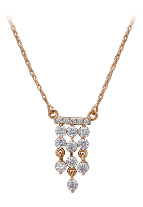 Colier dama, Joella, cu cristale, auriu