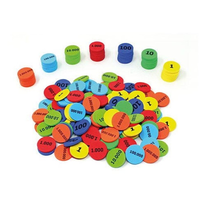 Jetoane din spuma - Sistem zecimal pozitional
