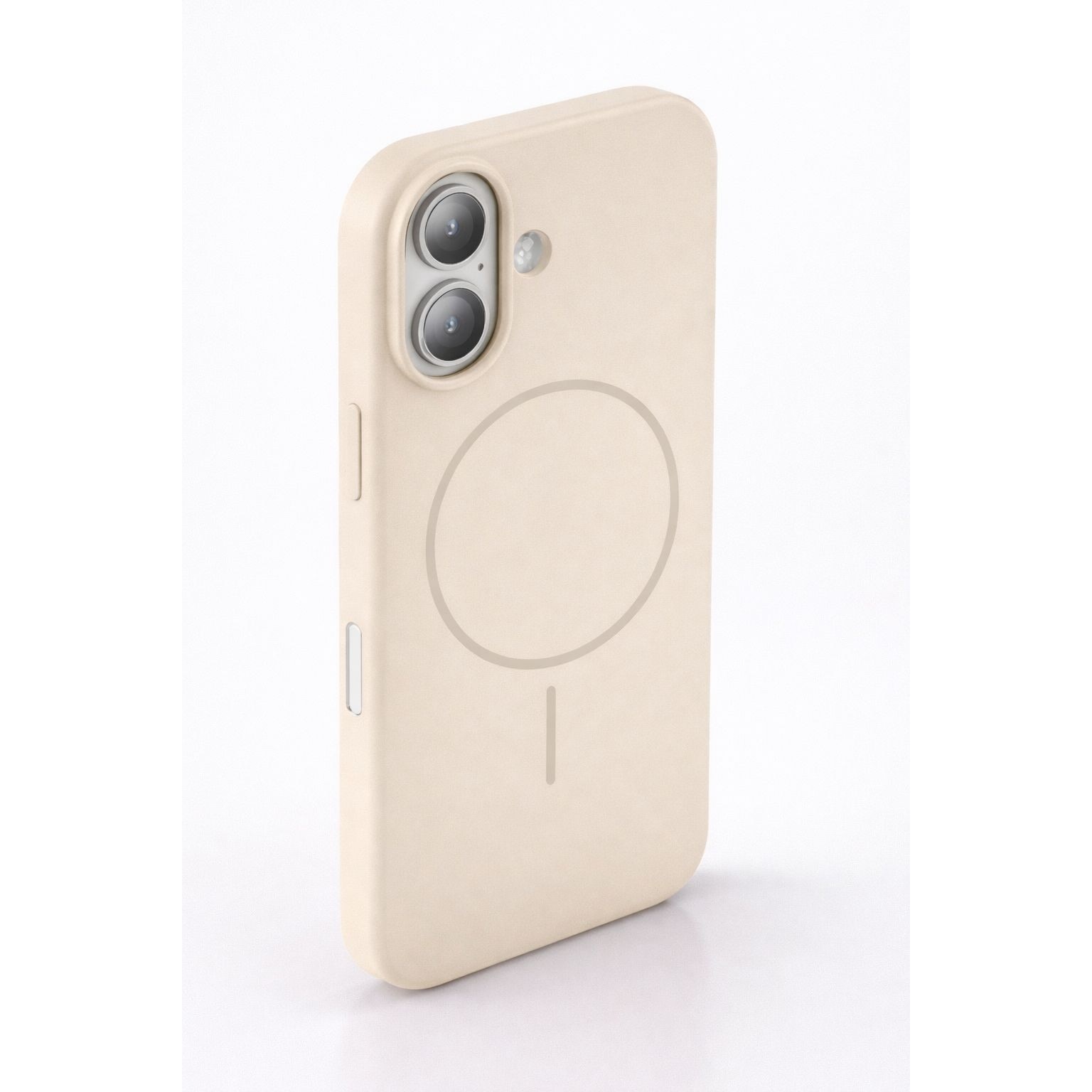 Husă pentru iPhone 17, TYBO, TPU + PC, alb crem, slim