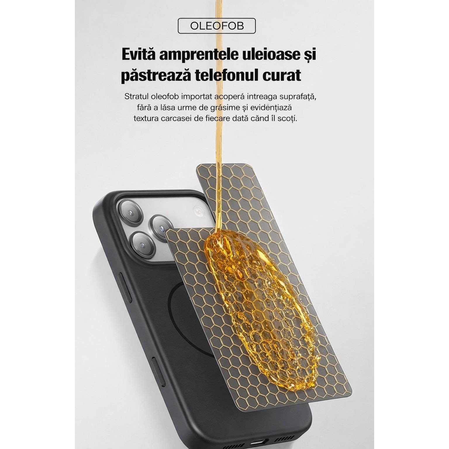Husa pentru iPhone 17 Pro Max cu Magnet N52 Puternic, Husa MagSafe TPU + PC Anti-Soc, Protectie Camera si Ecran, Anti-Amprenta, Slim, Alb Crem