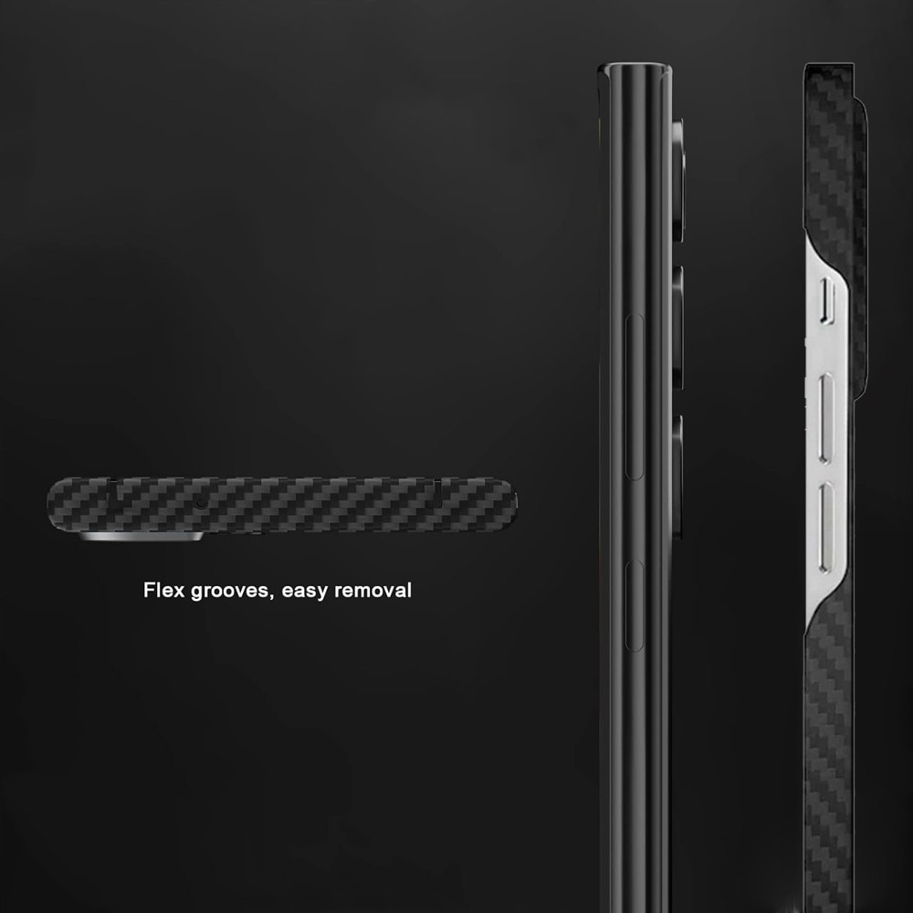 Husă de protecție pentru Samsung Galaxy S26 Ultra, FONIX, Kevlar, Negru, Ultra-subțire, Anti-încărcare