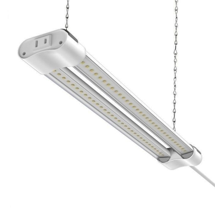 Lampa Dubla pentru Cresterea Plantelor, OPTIM SOLUTION, 50 cm, T5, Tehnologie LED, Nu Afecteaza Plantele, Potrivit pentru Intregul Ciclu de Dezvoltare, pentru Plante de Interior, Lumina Alba Calda