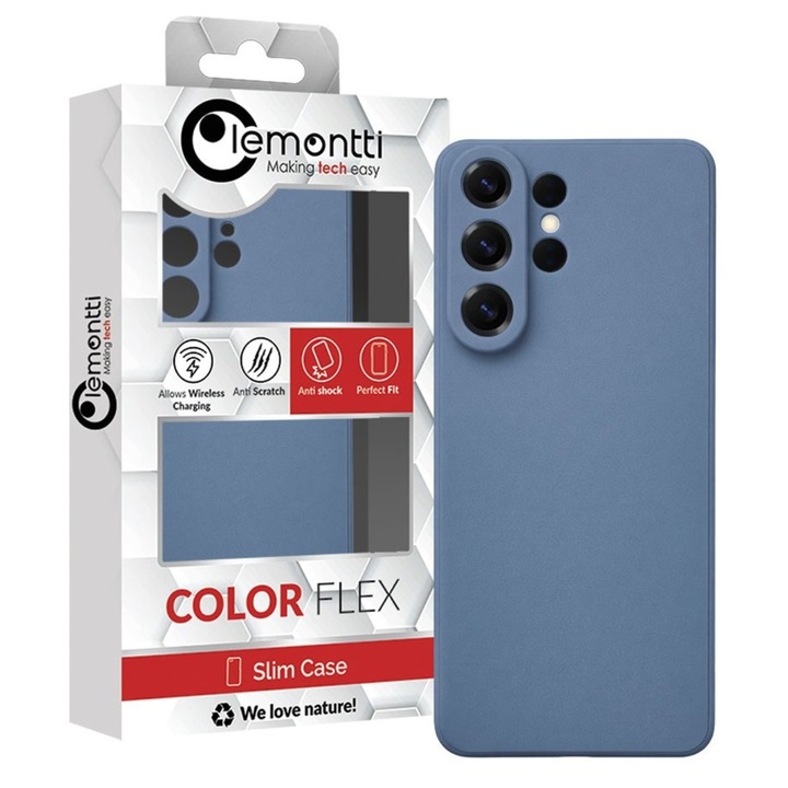 Husa Lemontti Silicon Gri pentru Samsung Galaxy S26 Ultra, slim, captusita cu microfibra