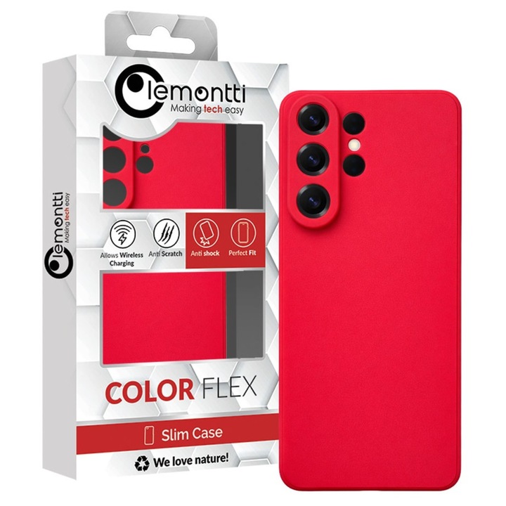 Carcasa Lemontti Silicon Soft Slim Rosu pentru Samsung Galaxy S26 Ultra