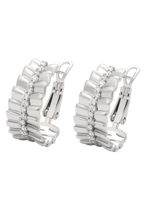 Cercei dama, Joella, colectia Jewelry Collection, argintii, 100% cupru, one size