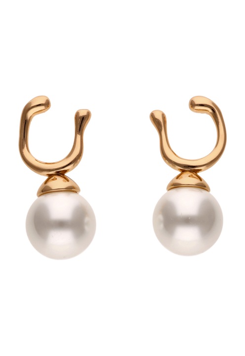 Cercei dama Joella, aurii, design minimalist, 100% cupru, one size