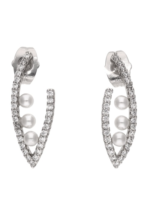 Cercei dama, Joella, argintii, 100% cupru, unisex