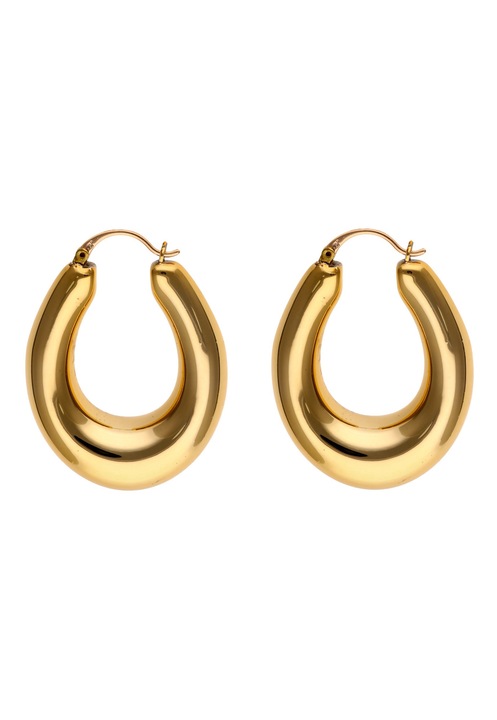 Cercei dama Joella, aurii, unisex, material sintetic