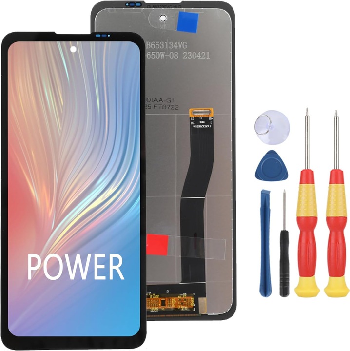 LCD дисплей със тъчскрийн за Cubot KingKong Power, комплект за ремонт с инструменти