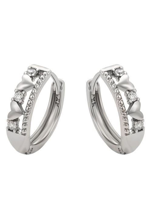 Cercei dama, Joella, cupru, argintiu