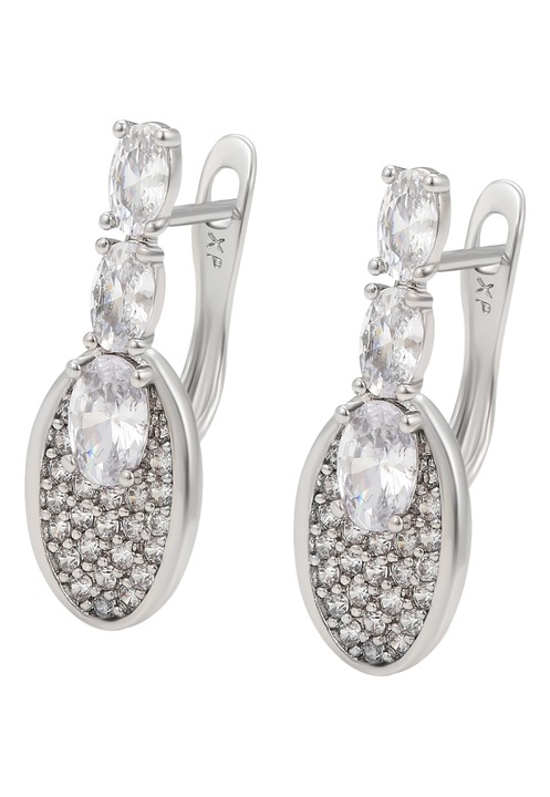 Cercei dama Joella, cupru, argintiu