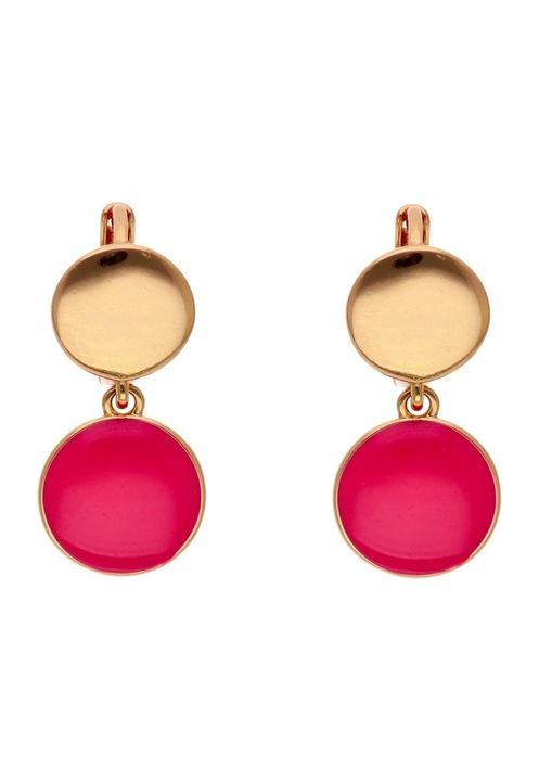 Cercei dama, Joella, cupru, auriu/roz