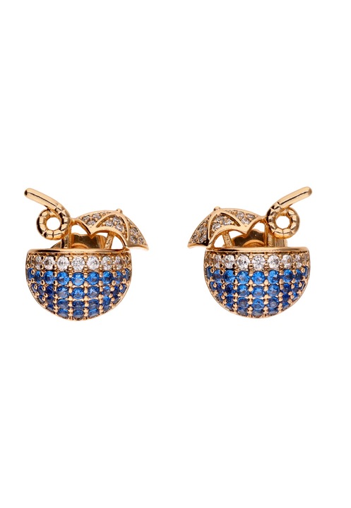 Cercei dama Joella, aurii, din cupru, design elegant