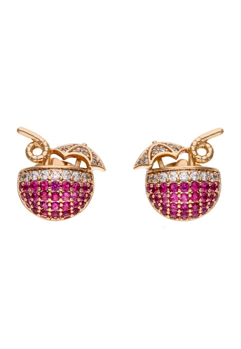 Cercei dama, Joella, aurii, din cupru, design elegant