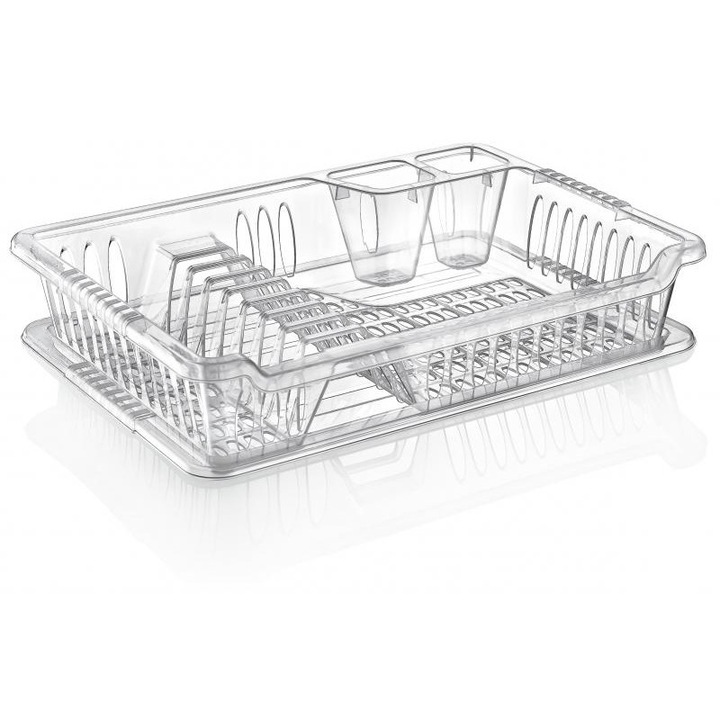 Scurgator vase CHOMIK transparent violet, dimensiune mica, cu suport