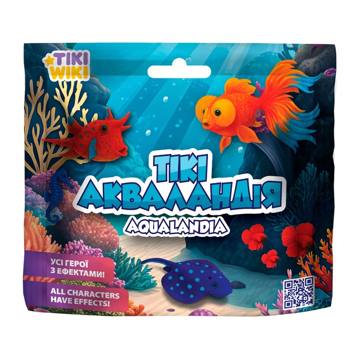 Еластична фигурка сюрприз морски животни Aqualandia Tiki Wiki