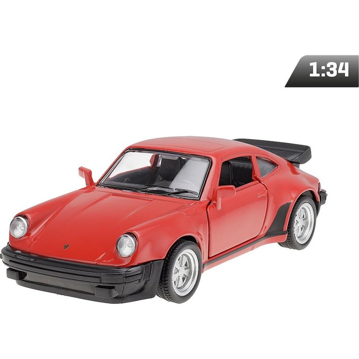 Játékautó, RMZ, Porsche 930 Turbo, 1:32, piros