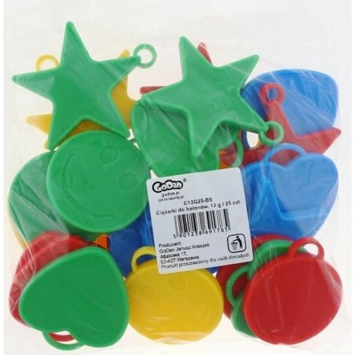 Комплект 25 тежести за балони, Godan, 12гр
