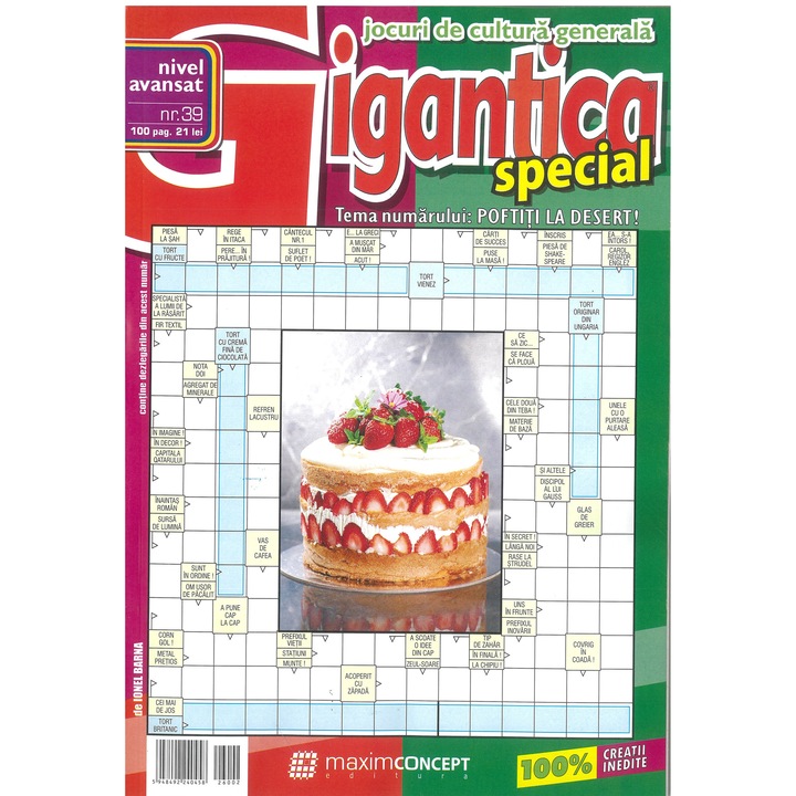 Integrame gigantica special nr.39 - nivel avansat, editura Maxim