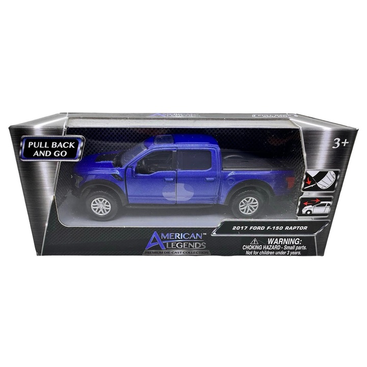 Macheta 1/32-1/34 2017 Ford F-150 Raptor Pick-Up Kék fém modell