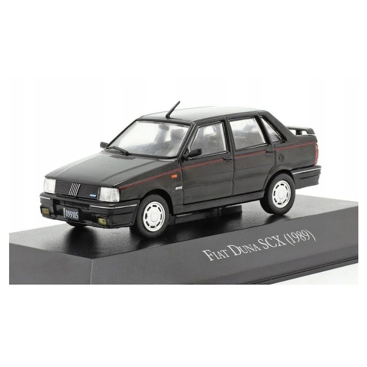Macheta 1989 Fiat Duna Scx Negru 1:43 fém replika