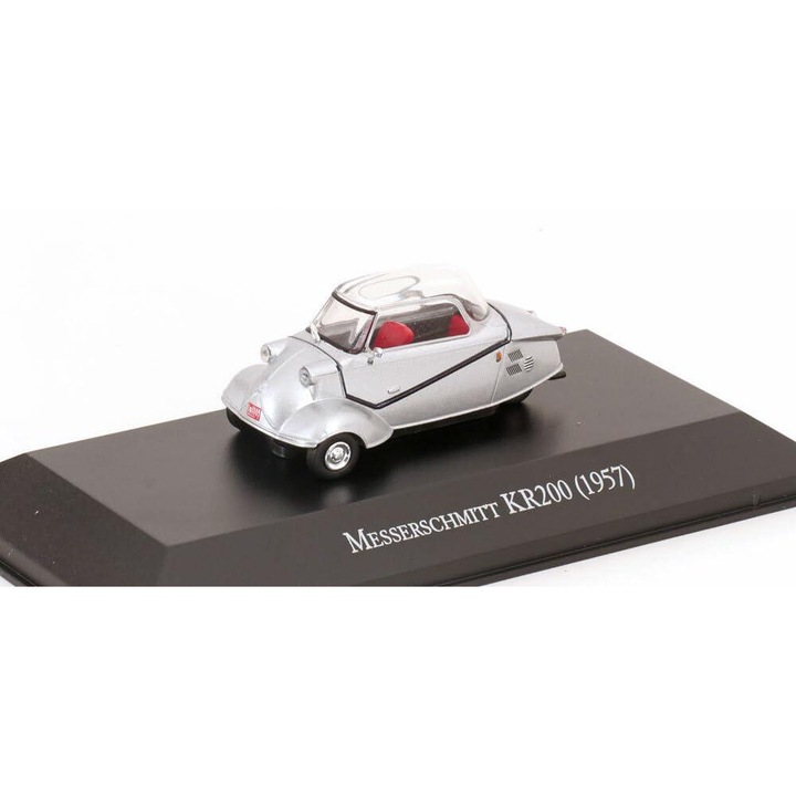 Macheta 1957 Messerschmitt Kr200 Ezüst 1:43 fém replika