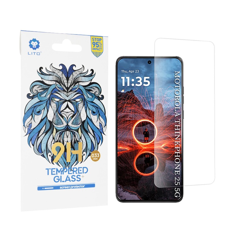 Folie pentru Motorola ThinkPhone 25, Full display, Sticla, Lito, Transparenta