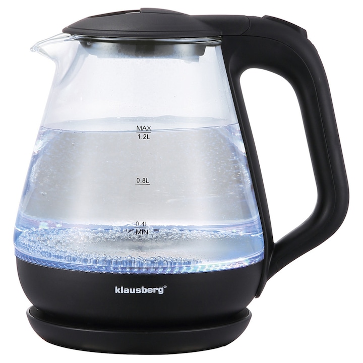 Fierbator smart AENO EK1S, Wi-Fi, 1,7 l, partea centrala din sticla transparenta. 1850-2200W, controler Strix, iluminare LED albastru, 700mW consum de energie in standby, Inox