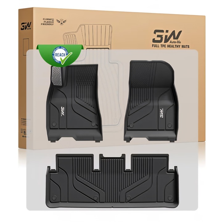 Set 3 covoroase premium pentru interior, 3W Auto Life, Tesla Model 3 Highland 2024-2026, all-weather Thorex, rezistenta marita la uzura