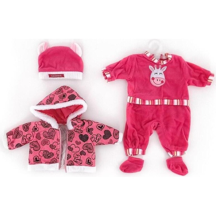 Дрехи за кукла, Adar, 45см, Розови