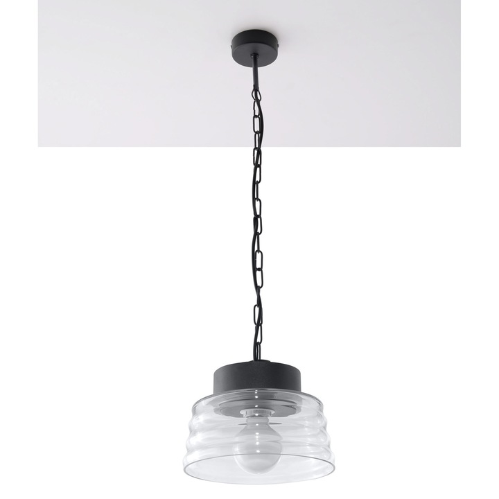 Lustra ADRILUX, модел MARINA, графит, 1xE27, 25см, максимална височина 0,8м