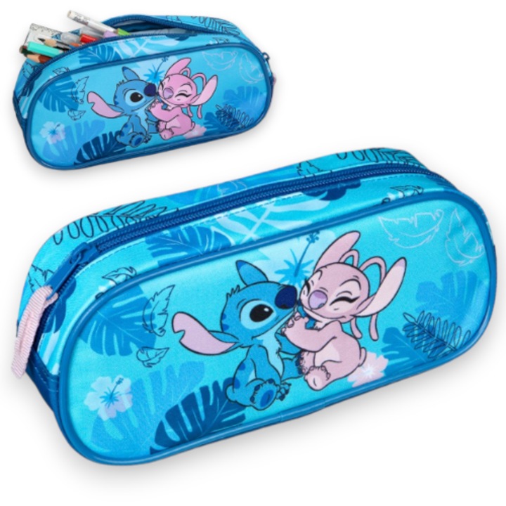 Piornik scolar set STITCH, 1 compartiment, 22,5x9,5x9cm