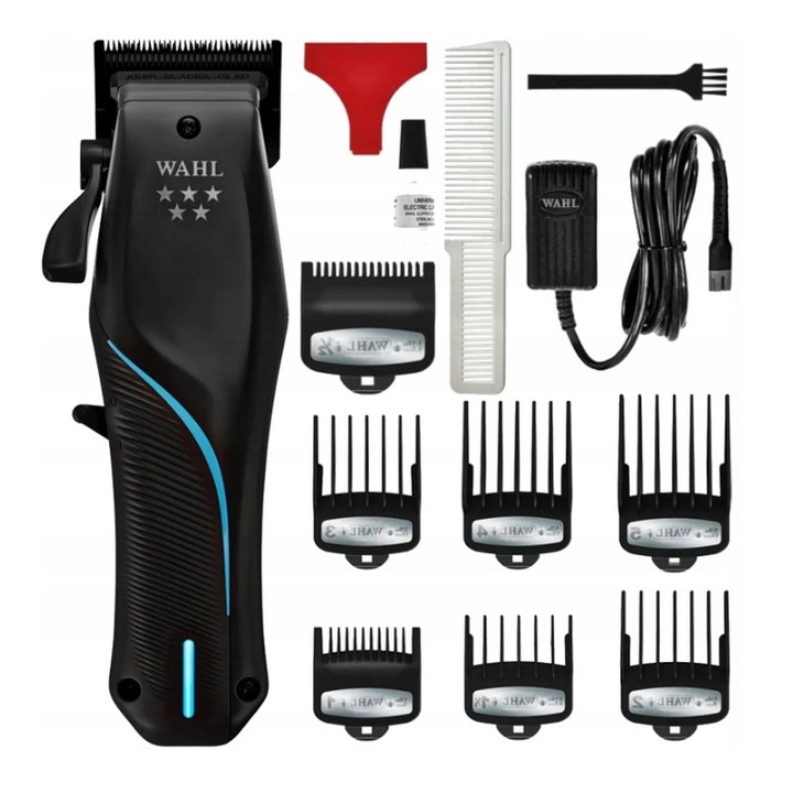 Aparat de ras electric Wahl Vapor, lame oscilante, alimentare cu acumulator, 0,5-1,2 mm, negru