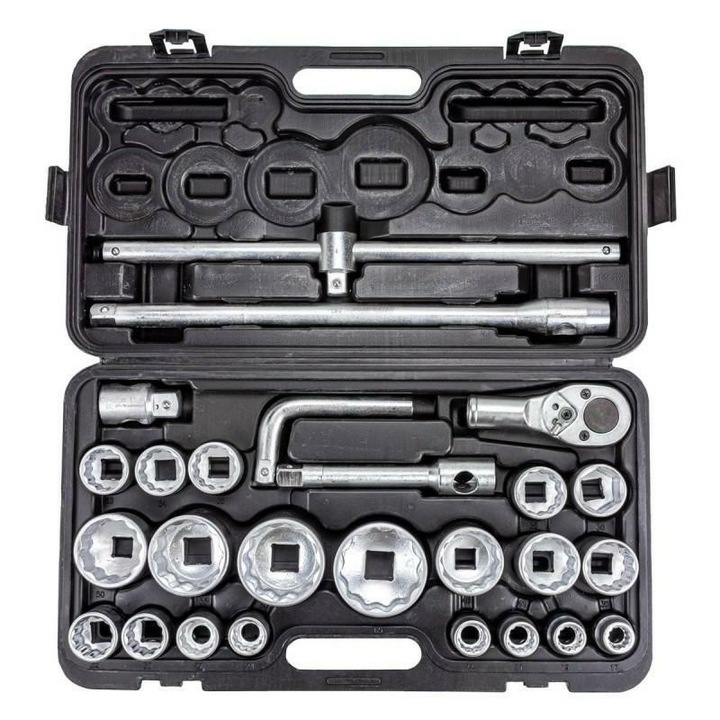 Set chei cu clichet, ROCKFORCE, 26 piese 3/4" - 1", 19 kg