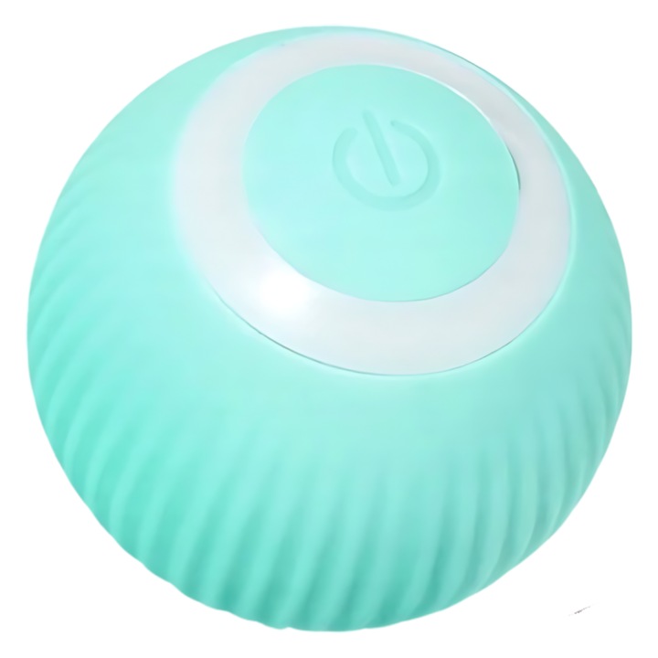 Jucarie interactiva pentru animale, R2, albastra, incarcare USB, 4.3x4.3cm