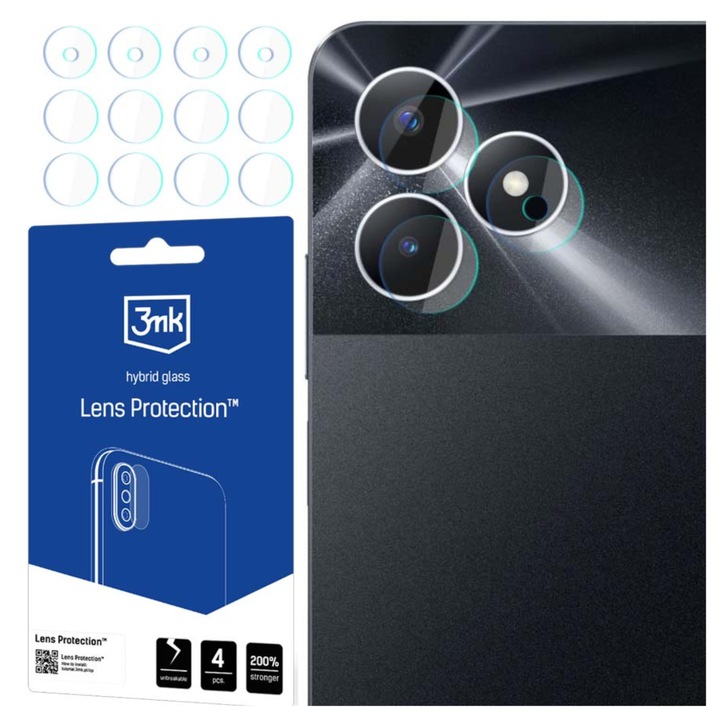 Folie protectie telefon 3mk, REALME NOTE 50, 6H, aproape invizibila, 0,16mm