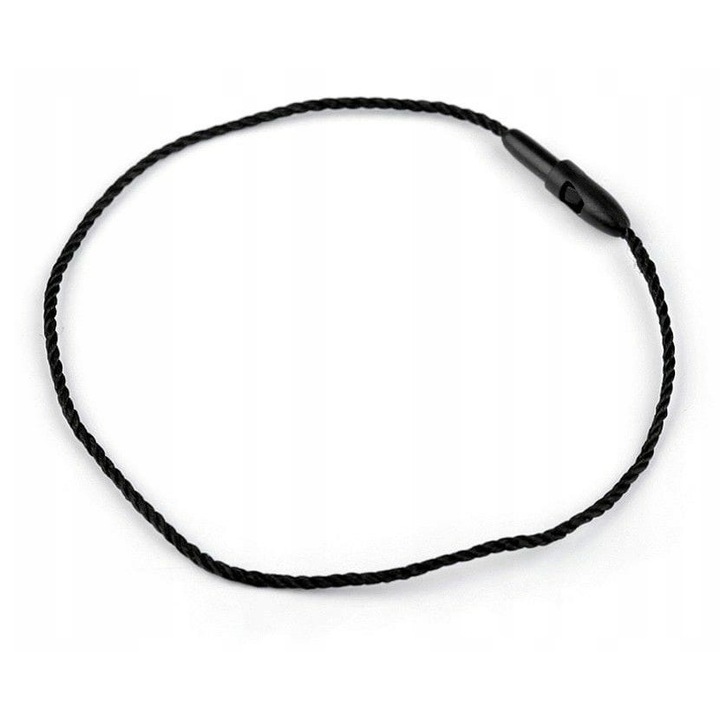 Plomba de imbracaminte, Kufer, set 100 bucati, plastic, 20cm, negru