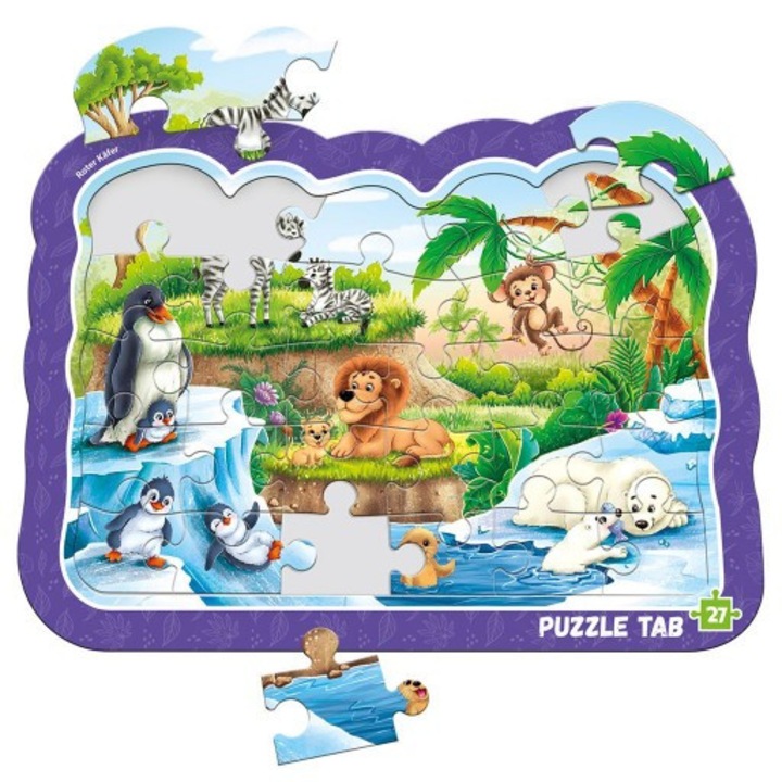 Puzzle oktató Roter Kafer, állatkerti állatok, biztonságos méretek, tanúsított karton
