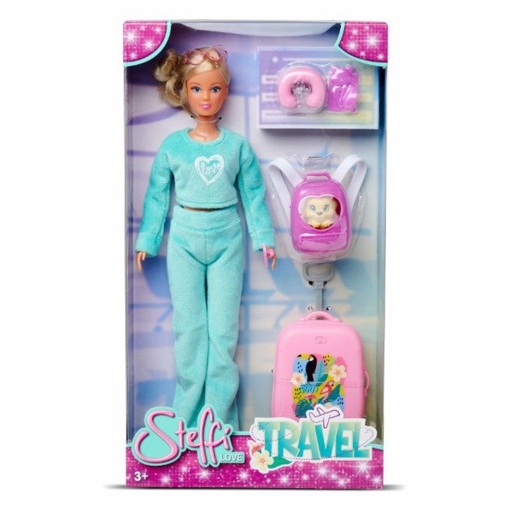 Кукла Щефи пътешественик 573-3731, многоцветна, 30x45см