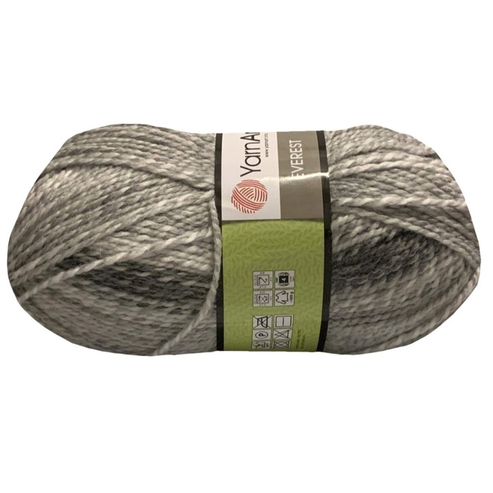 Fire textile, YarnArt, Wloczka Everest, 70% acril, 30% lana, melanj, 200g