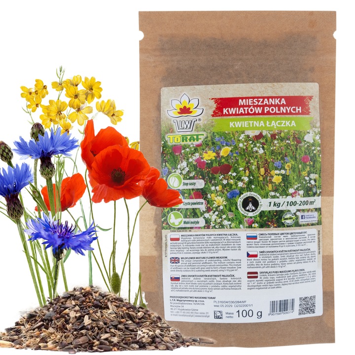 Amestec flori salbatice KWIETNA LACZKA, 100g, 30-100cm, multicolor