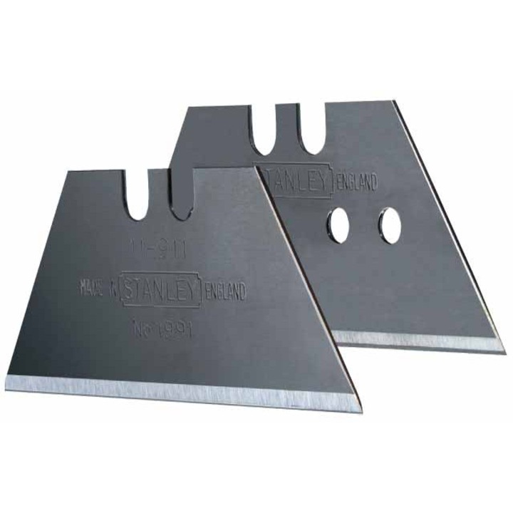 Lama cutter, Stanley, trapezoidala, 0,45mm, 50x19mm, set 100 buc.
