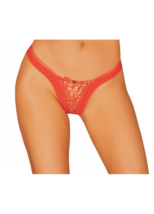 Larisya, Luka, piros, elegáns csipkés, magas derekú, S-M méretű string bugyi