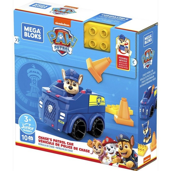 Строителен комплект Mattel Paw Patrol Chase, 10 елемента, многоцветен