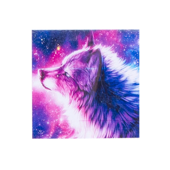 Set mozaic cu diamante 5D, Norimpex, model lup, pentru varsta 10+