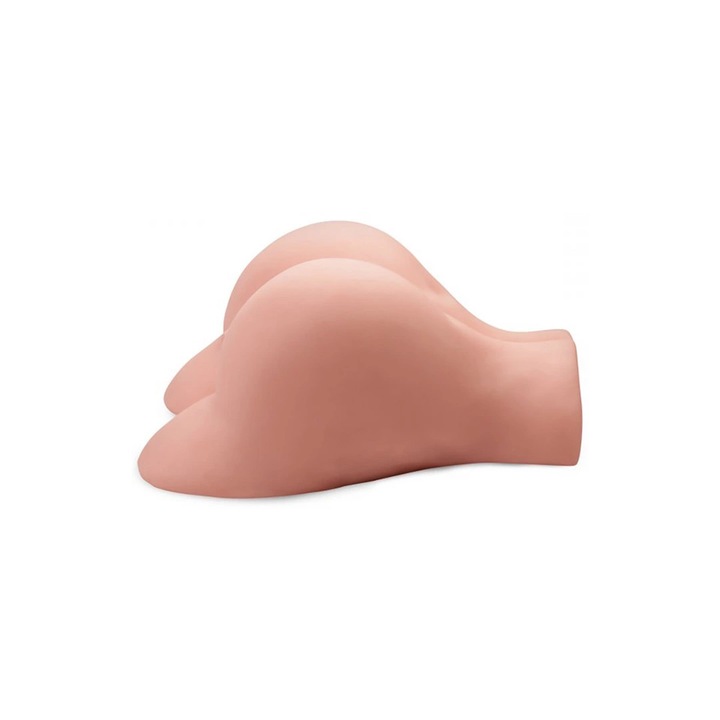 Anatómiai maszturbációs baba XR Brands Bend, valósághű TPE anyag, valósághű textúra, természetes szín, 15x11x8cm