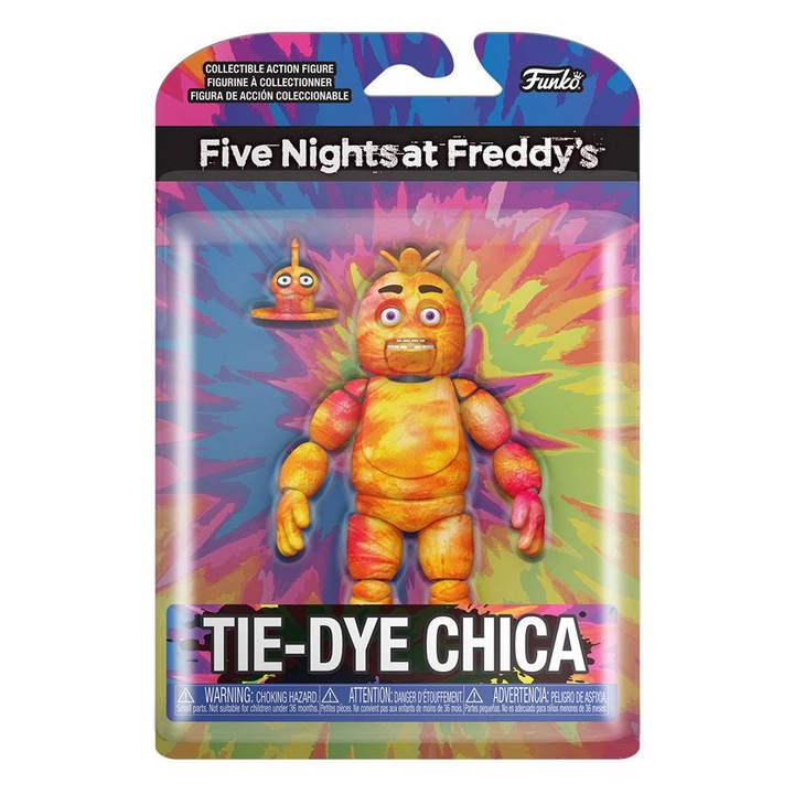 Figurina Funko Tie Dye Chica 13cm, design colorat, material durabil